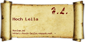 Hoch Leila névjegykártya
